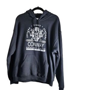 Conway Another Celtic Legend Hoodie Ireland Wales Scotland black size L warm